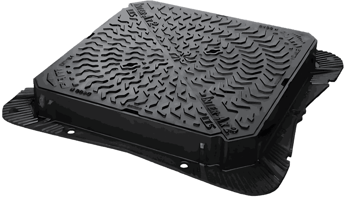 Ductile Double Triangular 100mm Deep Cover & Frame 3